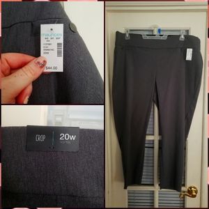 Cropped gray dress pants